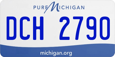 MI license plate DCH2790