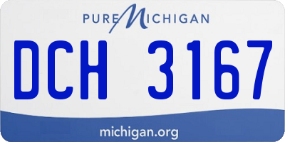 MI license plate DCH3167