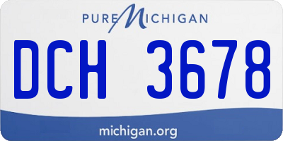 MI license plate DCH3678