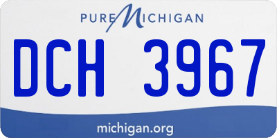 MI license plate DCH3967