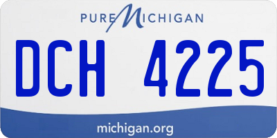MI license plate DCH4225