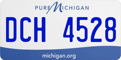 MI license plate DCH4528