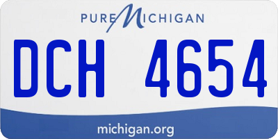 MI license plate DCH4654
