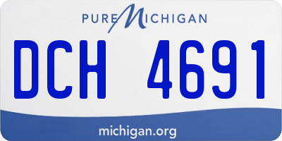 MI license plate DCH4691