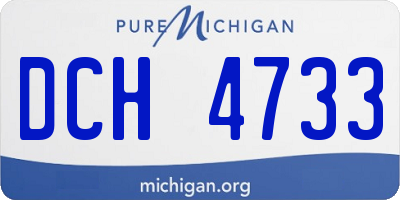 MI license plate DCH4733
