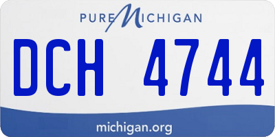 MI license plate DCH4744