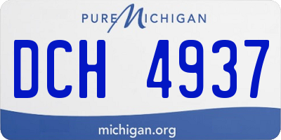 MI license plate DCH4937