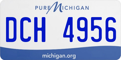 MI license plate DCH4956