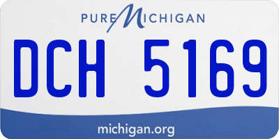 MI license plate DCH5169