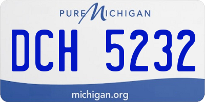 MI license plate DCH5232