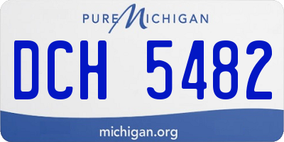 MI license plate DCH5482
