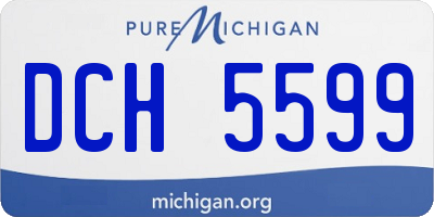 MI license plate DCH5599