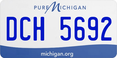 MI license plate DCH5692