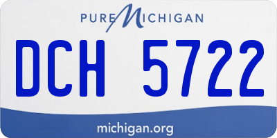 MI license plate DCH5722