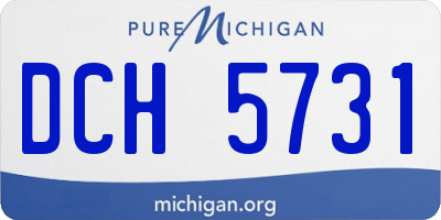 MI license plate DCH5731