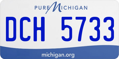 MI license plate DCH5733