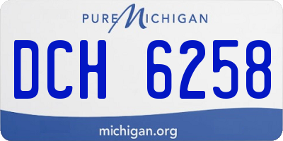 MI license plate DCH6258
