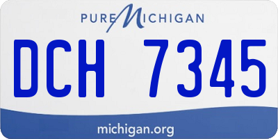 MI license plate DCH7345