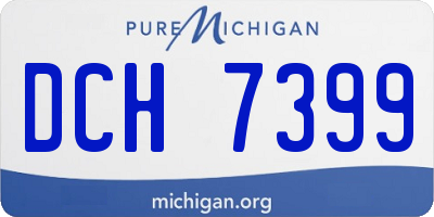 MI license plate DCH7399