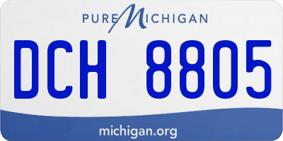 MI license plate DCH8805