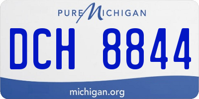 MI license plate DCH8844