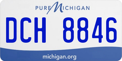 MI license plate DCH8846