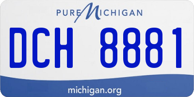 MI license plate DCH8881