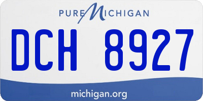 MI license plate DCH8927