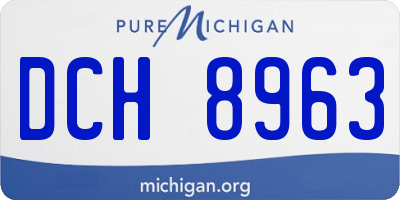 MI license plate DCH8963