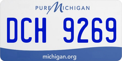 MI license plate DCH9269
