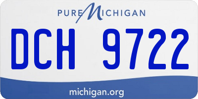 MI license plate DCH9722