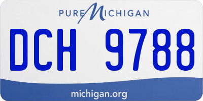 MI license plate DCH9788