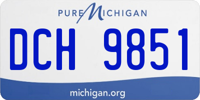MI license plate DCH9851