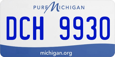 MI license plate DCH9930