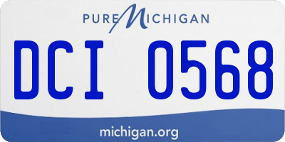 MI license plate DCI0568