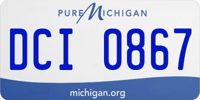 MI license plate DCI0867