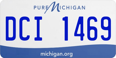 MI license plate DCI1469