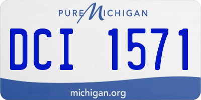 MI license plate DCI1571