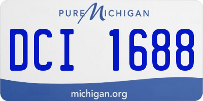 MI license plate DCI1688