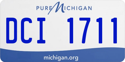 MI license plate DCI1711