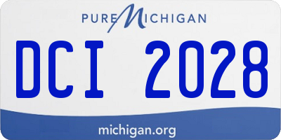 MI license plate DCI2028