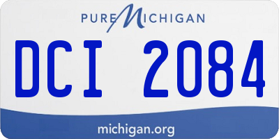 MI license plate DCI2084