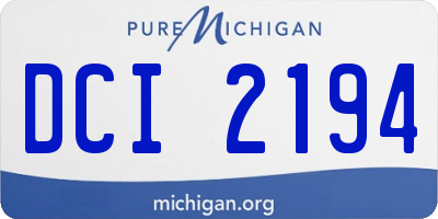 MI license plate DCI2194