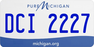 MI license plate DCI2227