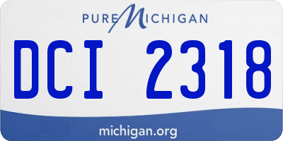 MI license plate DCI2318