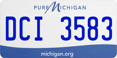 MI license plate DCI3583