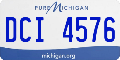 MI license plate DCI4576