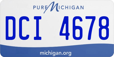 MI license plate DCI4678