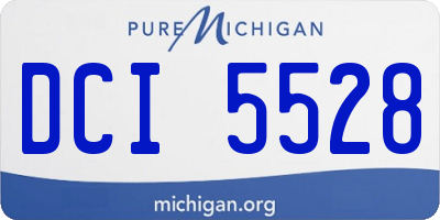 MI license plate DCI5528