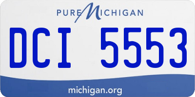 MI license plate DCI5553